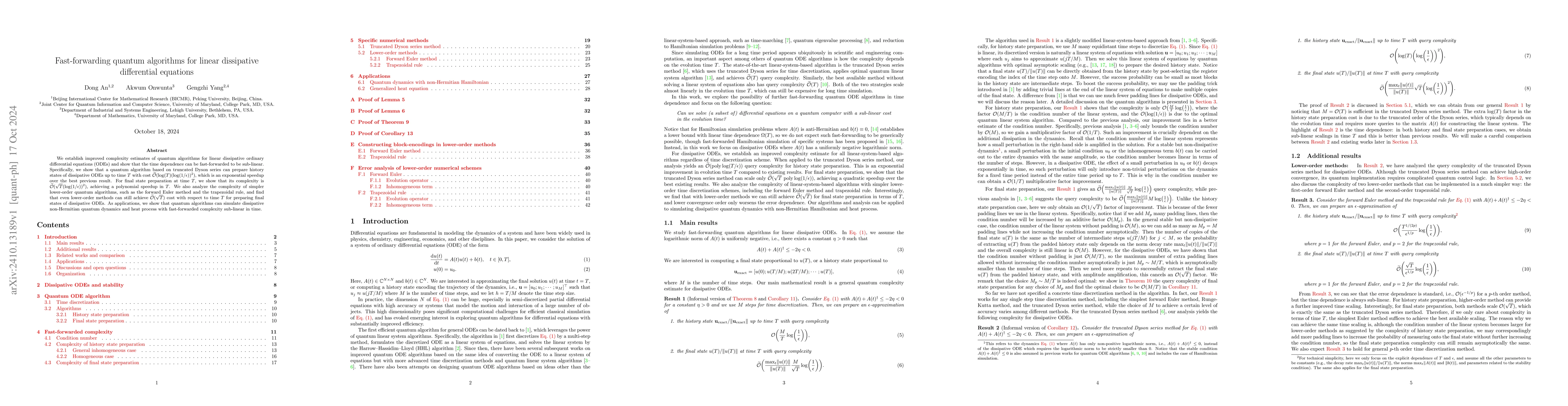 Thumbnail for Fast-forwarding quantum algorithms for linear dissipative differential
  equations