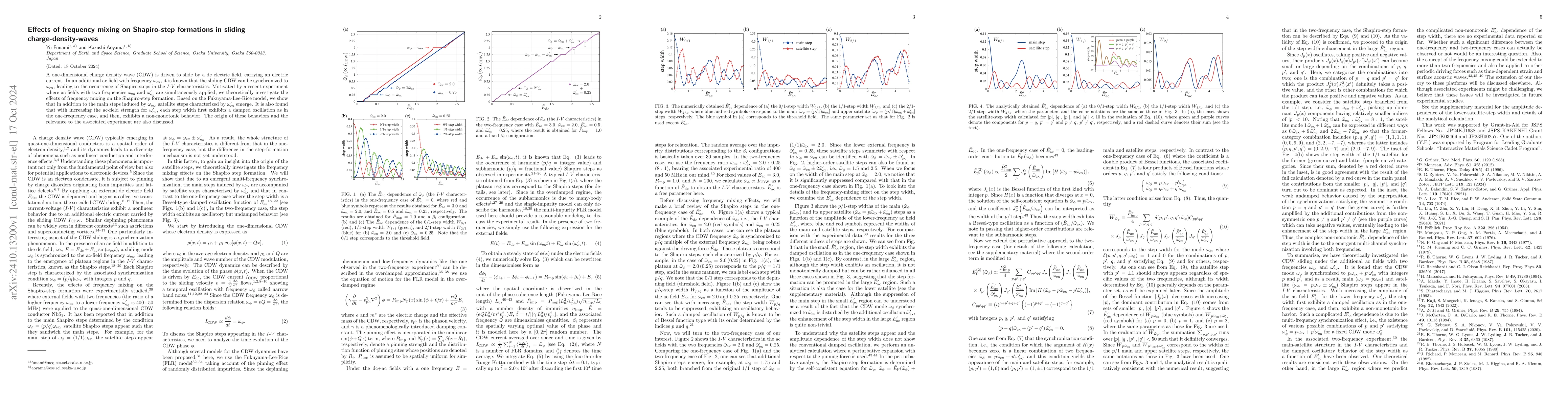 Thumbnail for Effects of frequency mixing on Shapiro-step formations in sliding
  charge-density-waves