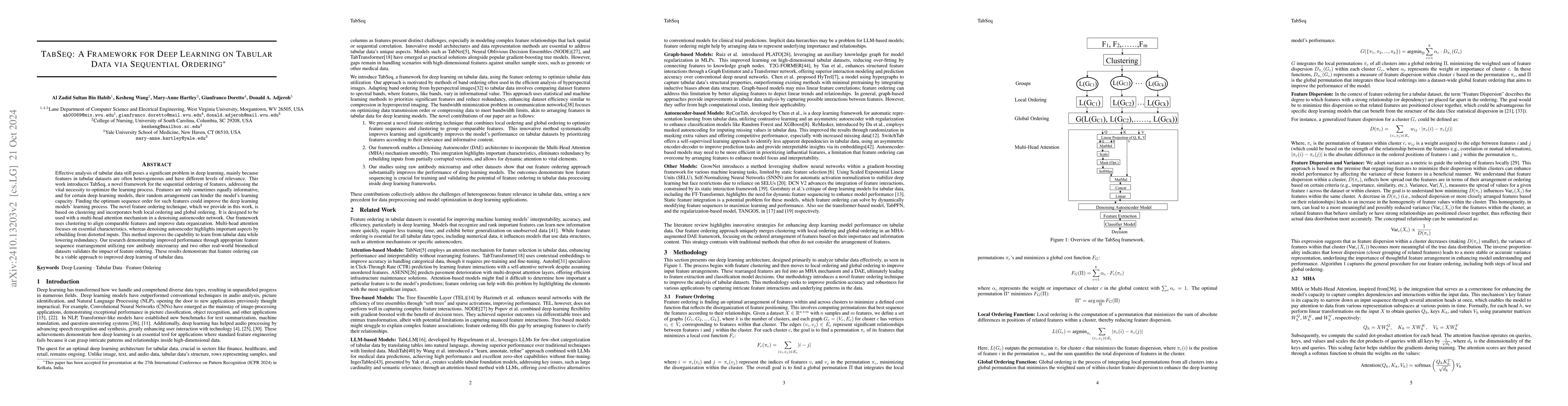 Thumbnail for TabSeq: A Framework for Deep Learning on Tabular Data via Sequential
  Ordering