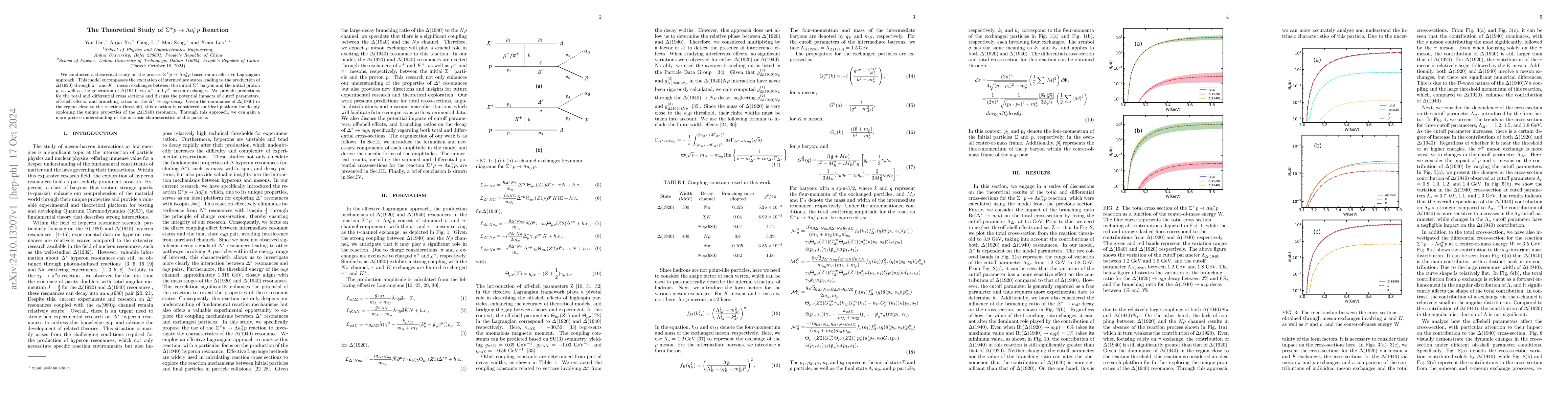 Thumbnail for The Theoretical Study of $Σ^{+} p \toΛa_0^{+} p$ Reaction