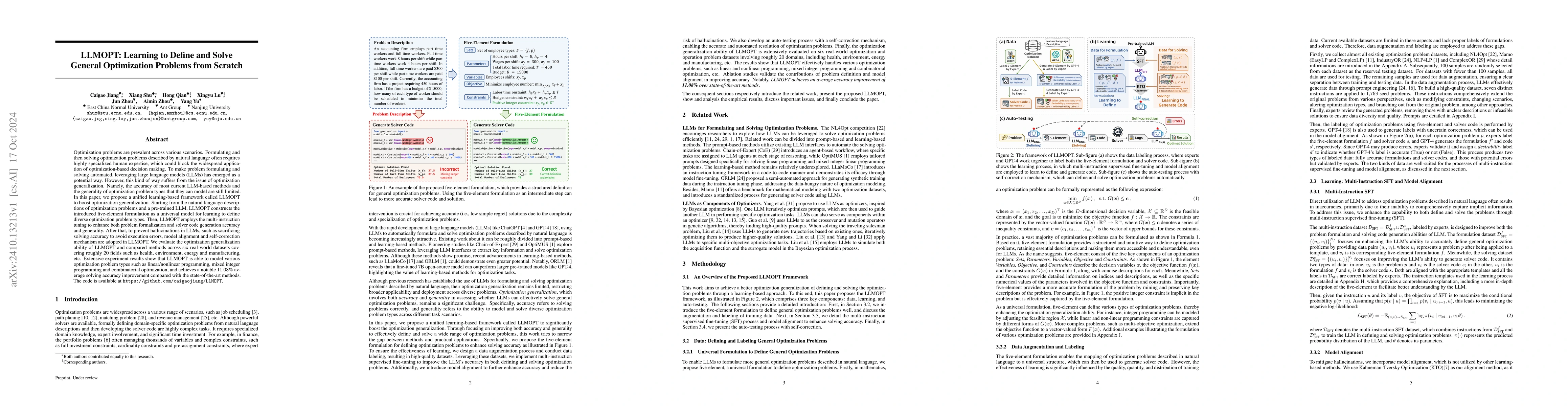 Thumbnail for LLMOPT: Learning to Define and Solve General Optimization Problems from
  Scratch