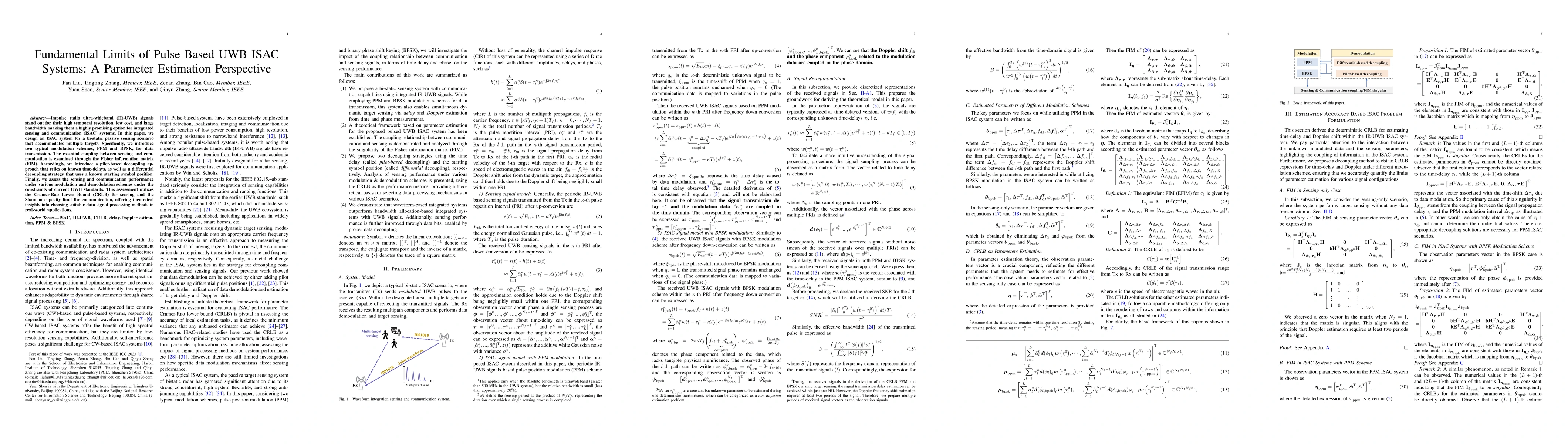 Thumbnail for Fundamental Limits of Pulse Based UWB ISAC Systems: A Parameter
  Estimation Perspective