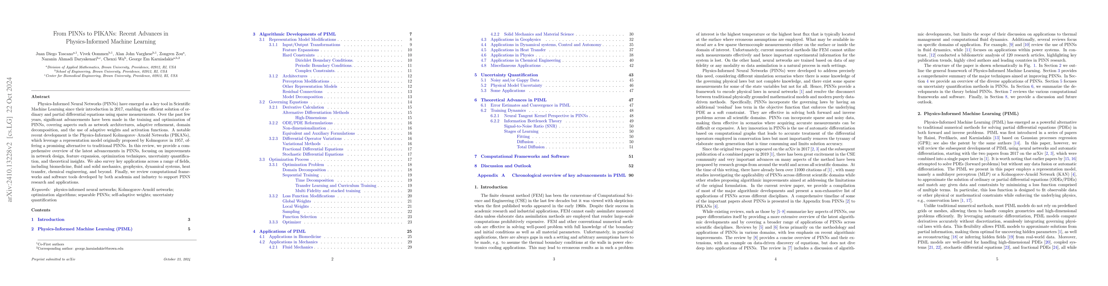 Thumbnail for From PINNs to PIKANs: Recent Advances in Physics-Informed Machine
  Learning