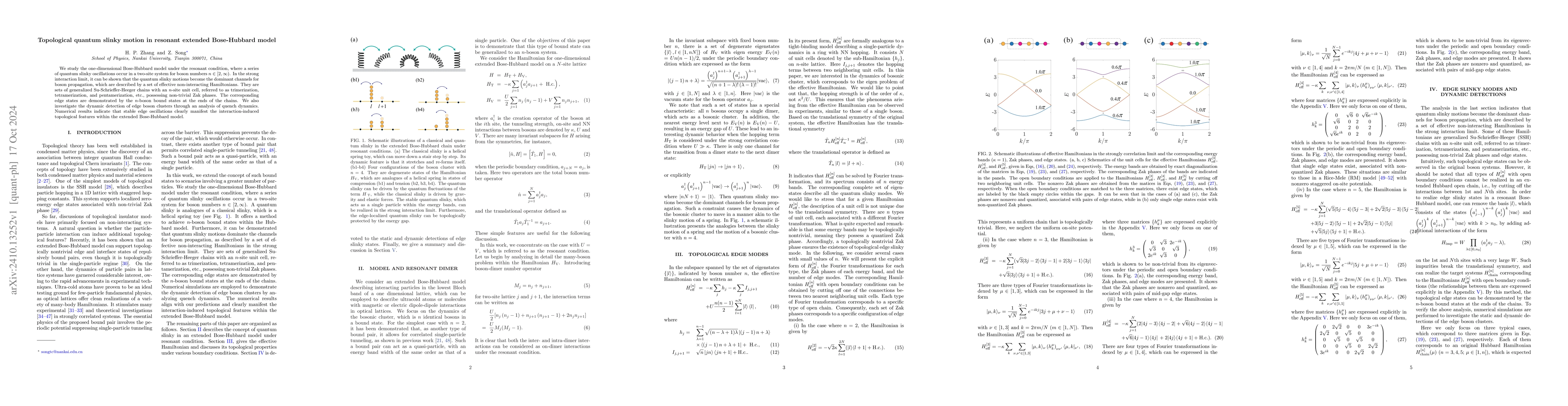 Thumbnail for Topological quantum slinky motion in resonant extended Bose-Hubbard
  model