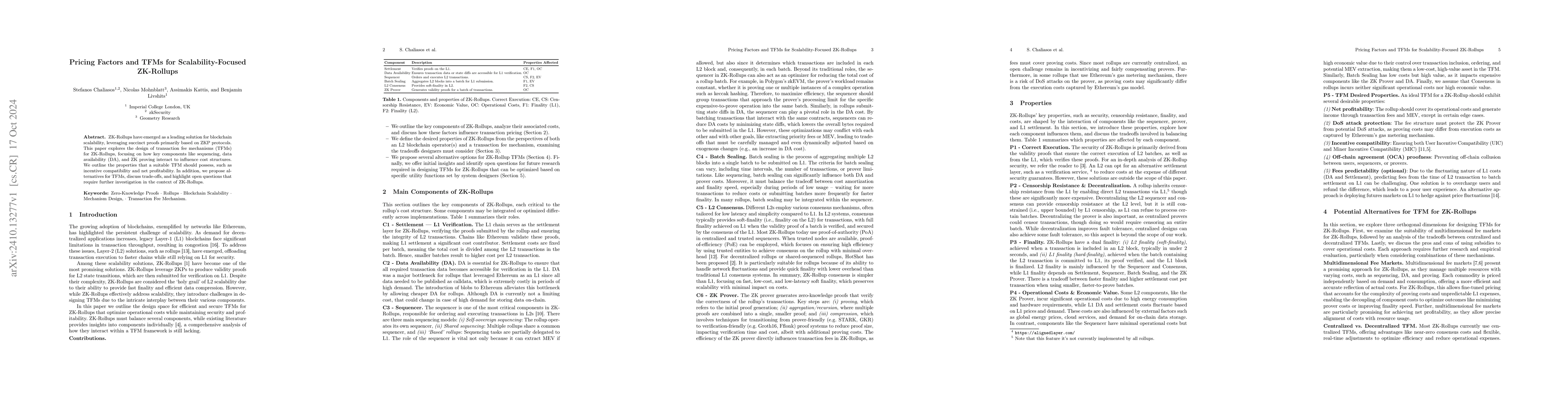 Thumbnail for Pricing Factors and TFMs for Scalability-Focused ZK-Rollups