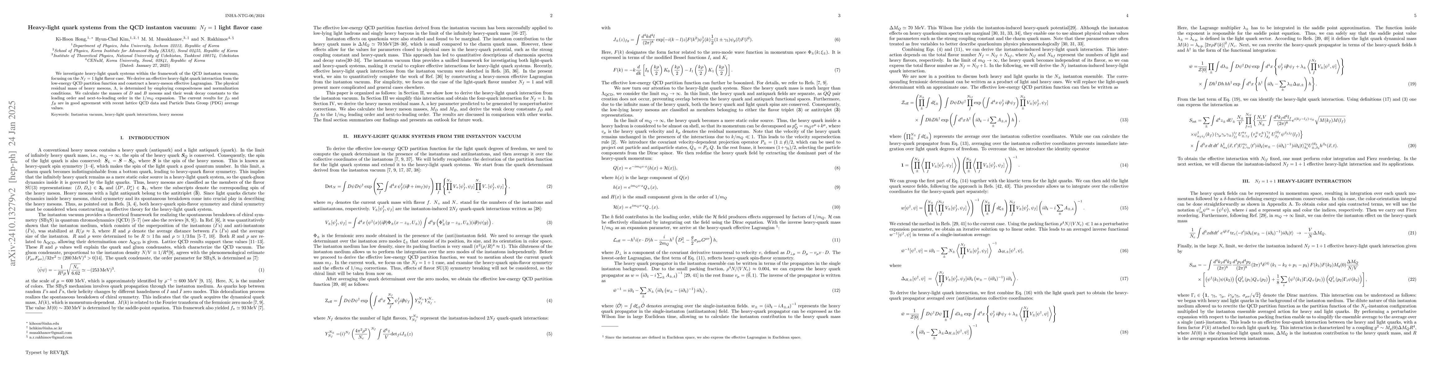 Thumbnail for Heavy-light quark systems from the QCD instanton vacuum: $N_f=1$ light
  flavor case