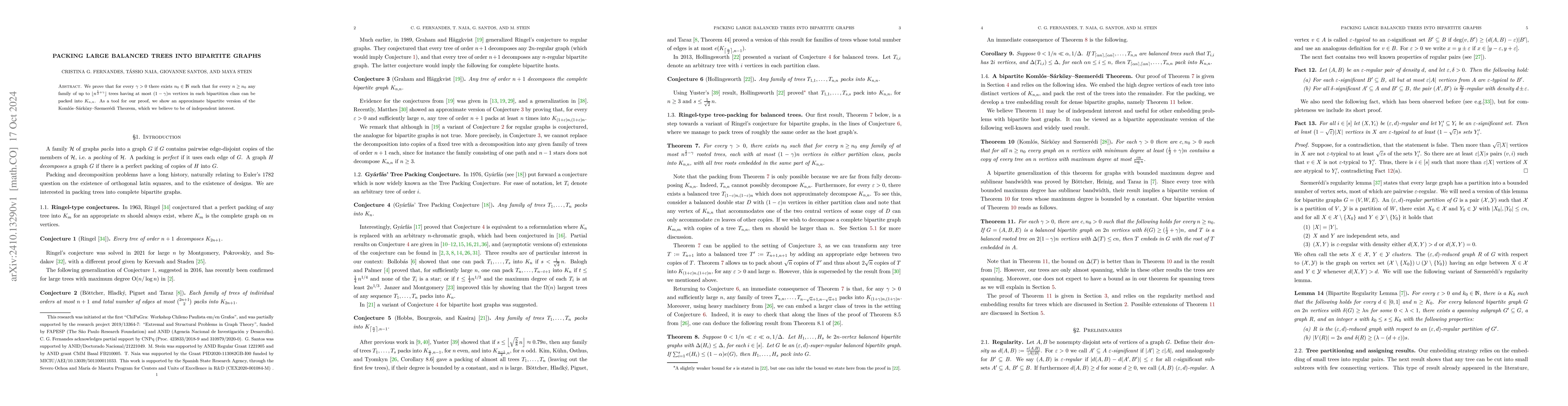 Thumbnail for Packing large balanced trees into bipartite graphs