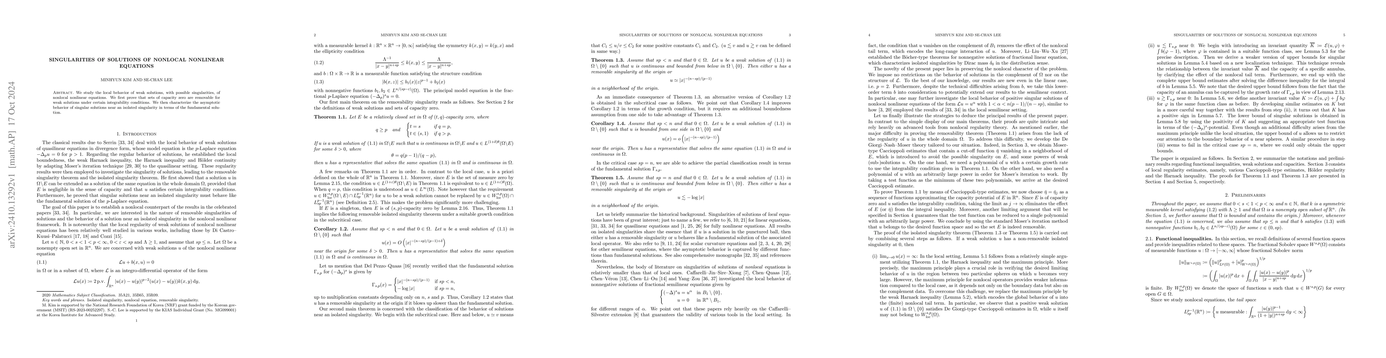 Thumbnail for Singularities of solutions of nonlocal nonlinear equations