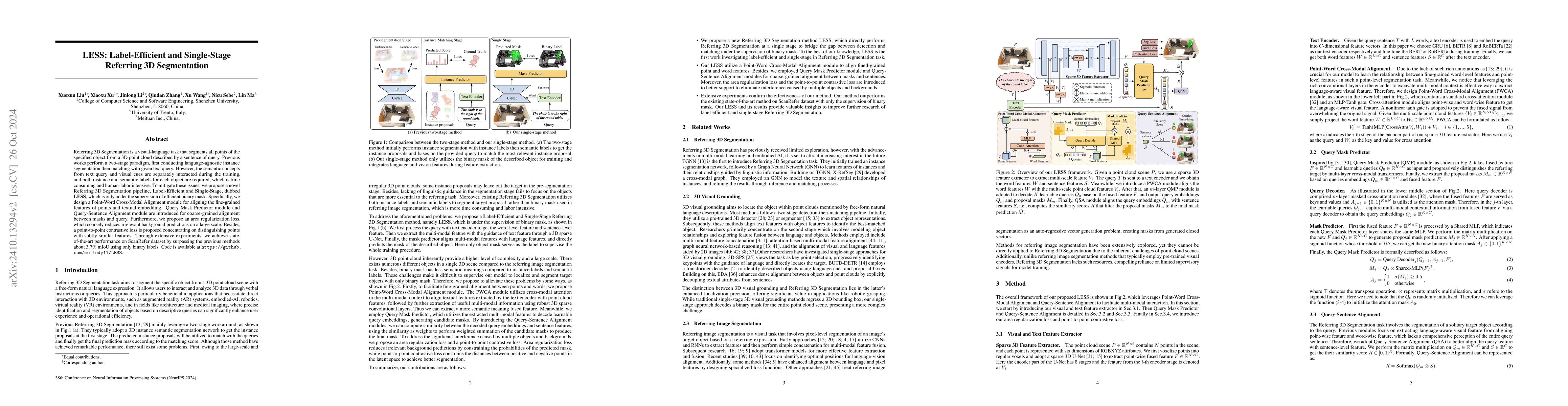 Thumbnail for LESS: Label-Efficient and Single-Stage Referring 3D Segmentation