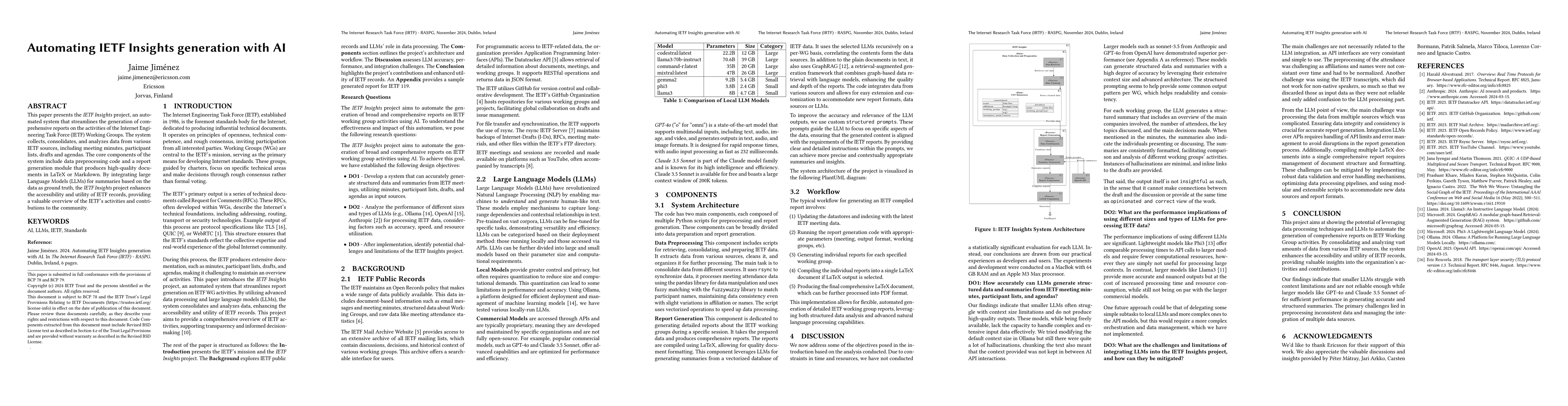 Thumbnail for Automating IETF Insights generation with AI