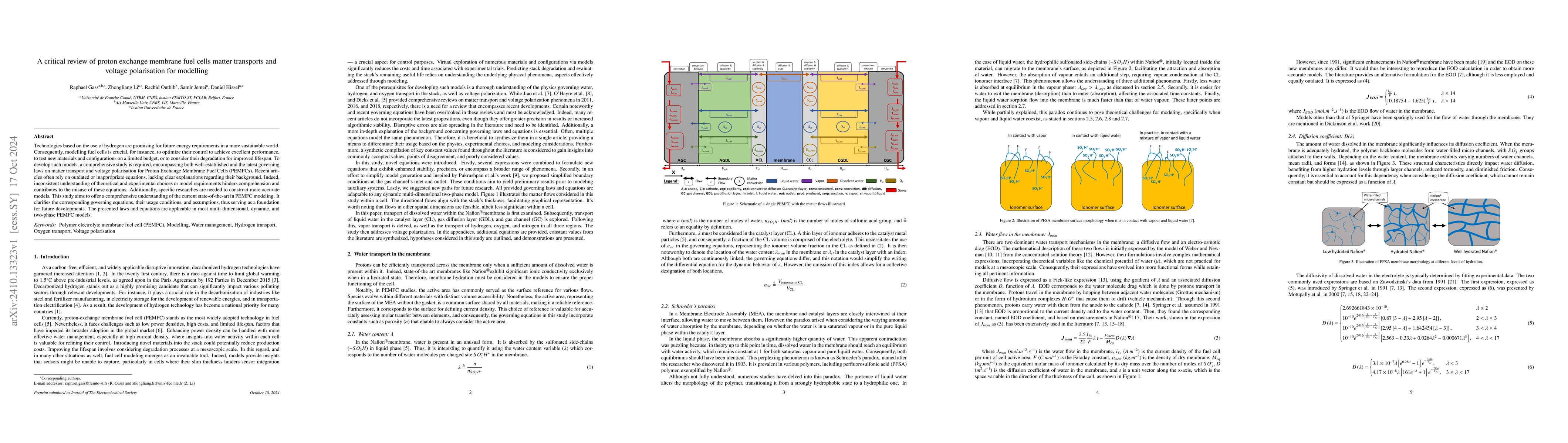 Thumbnail for A Critical Review of Proton Exchange Membrane Fuel Cells Matter
  Transports and Voltage Polarisation for Modelling