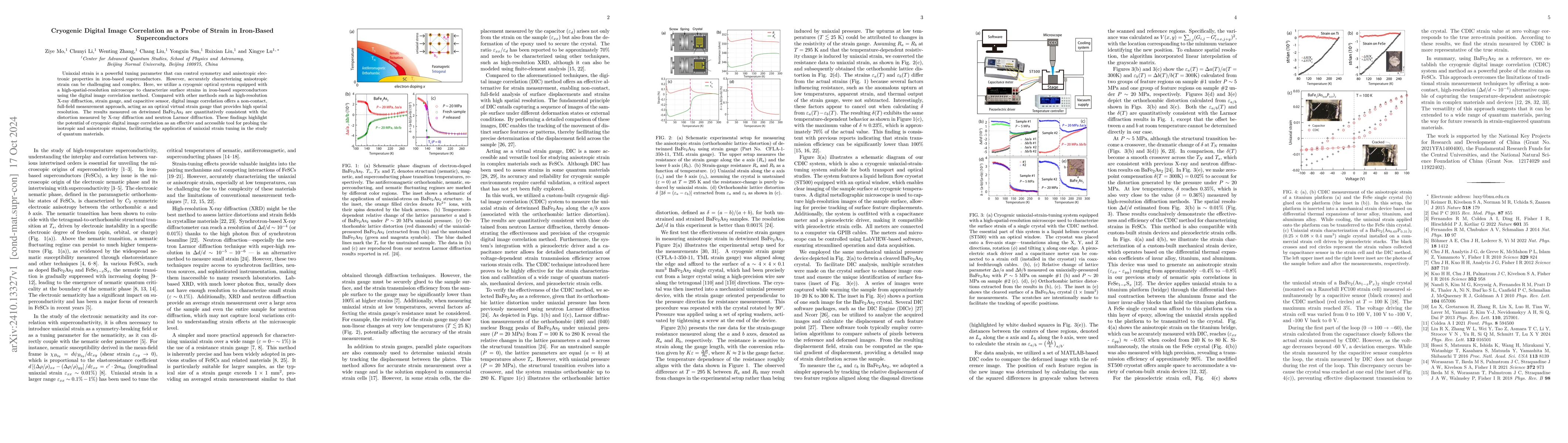 Thumbnail for Cryogenic Digital Image Correlation as a Probe of Strain in Iron-Based
  Superconductors