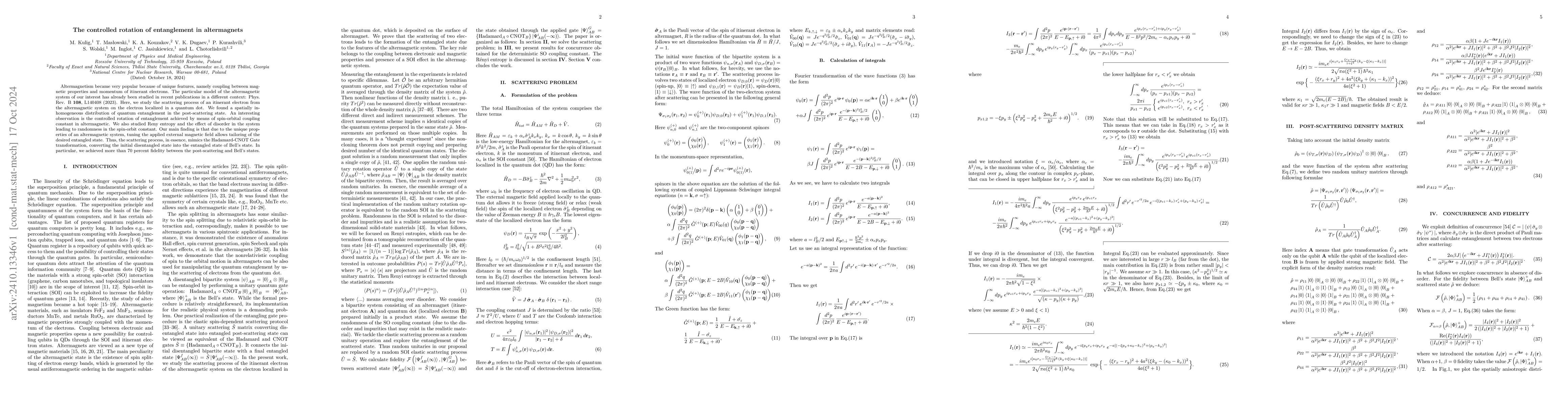 Thumbnail for The controlled rotation of entanglement in altermagnets