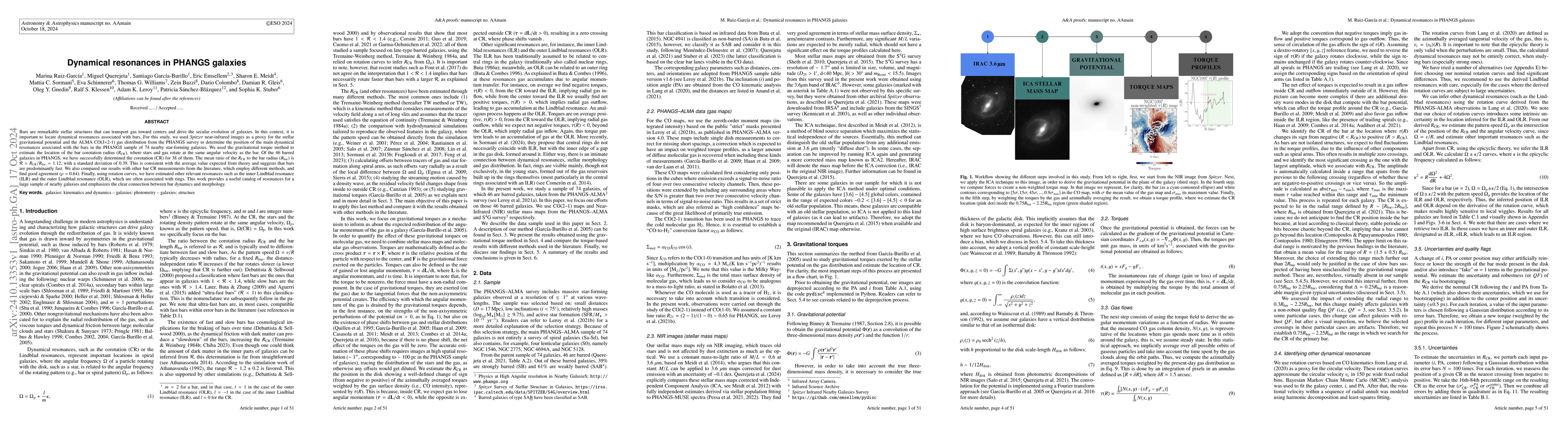 Thumbnail for Dynamical resonances in PHANGS galaxies
