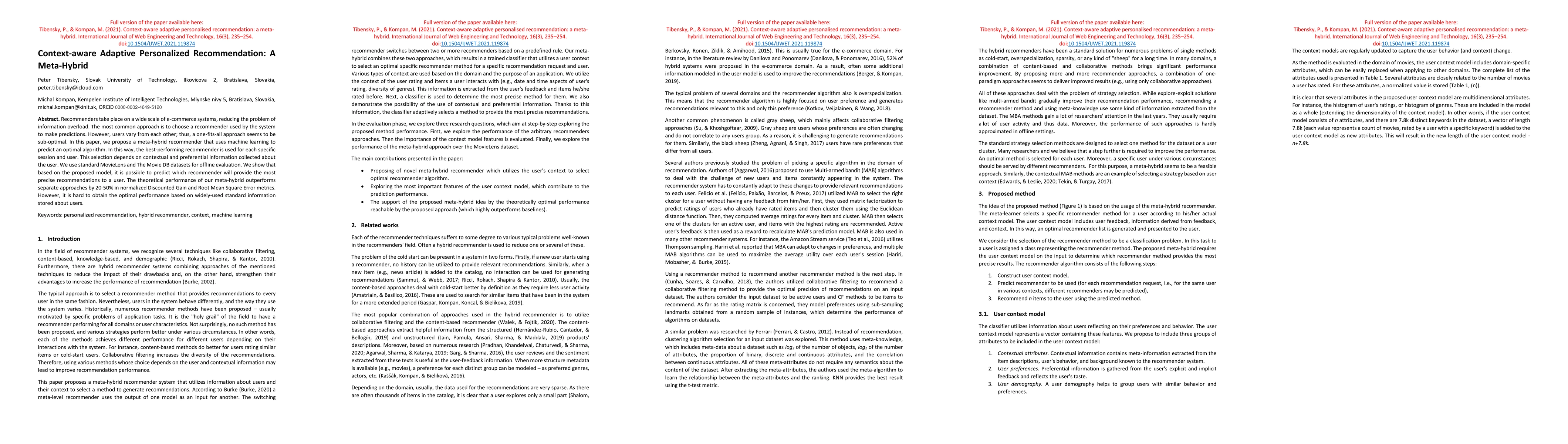 Thumbnail for Context-aware adaptive personalised recommendation: a meta-hybrid