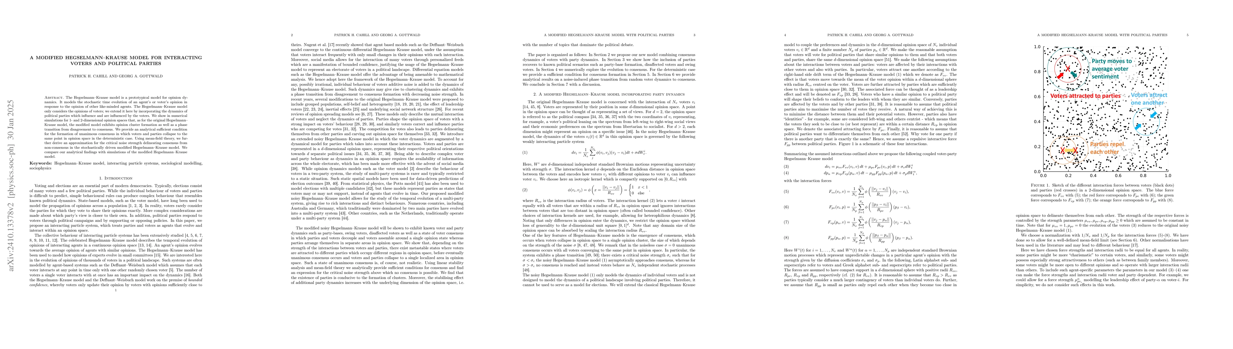 Thumbnail for A modified Hegselmann-Krause model for interacting voters and political
  parties