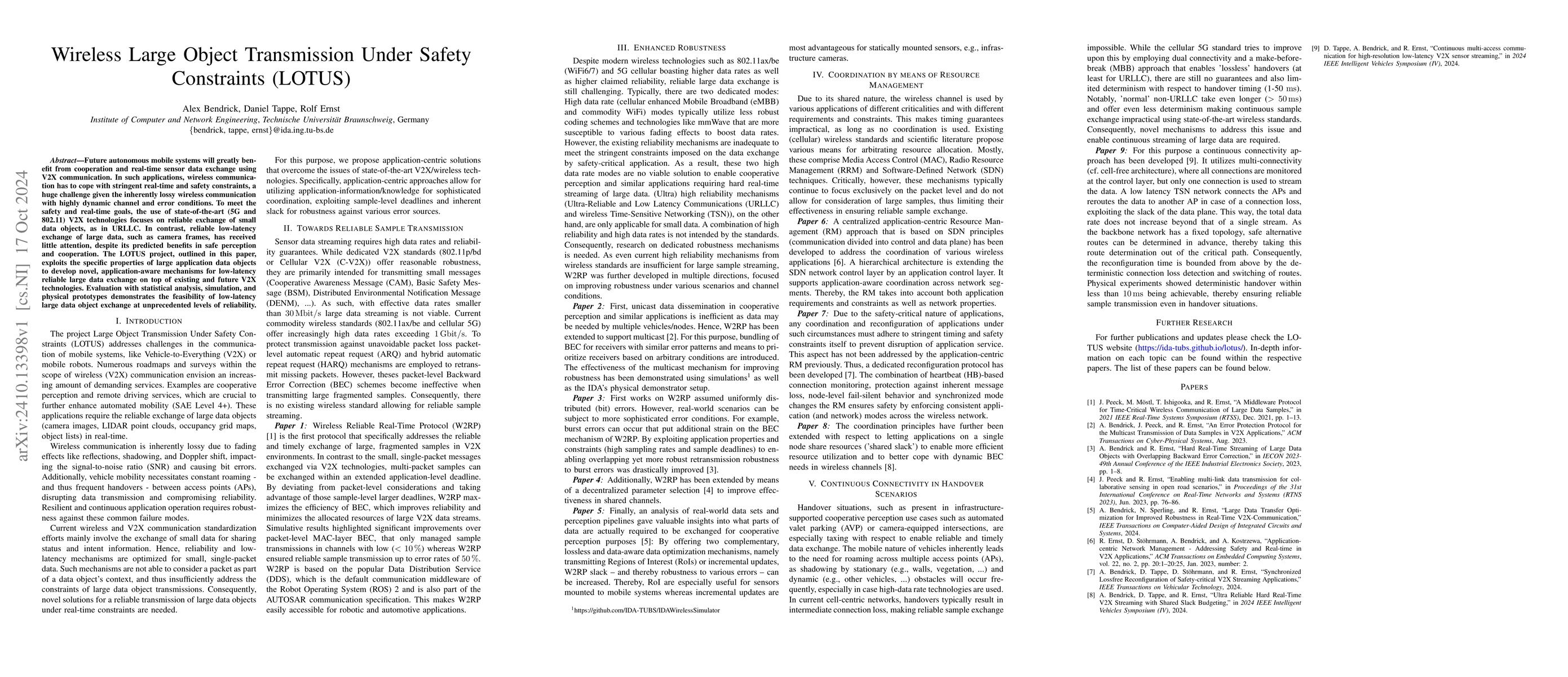Thumbnail for Wireless Large Object Transmission Under Safety Constraints (LOTUS)