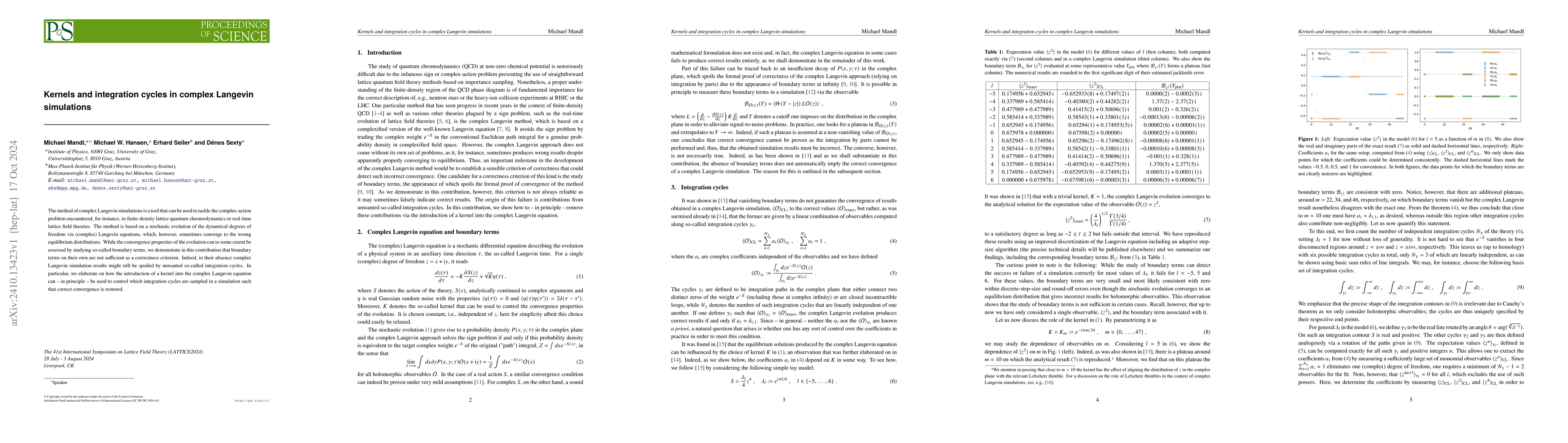 Thumbnail for Kernels and integration cycles in complex Langevin simulations