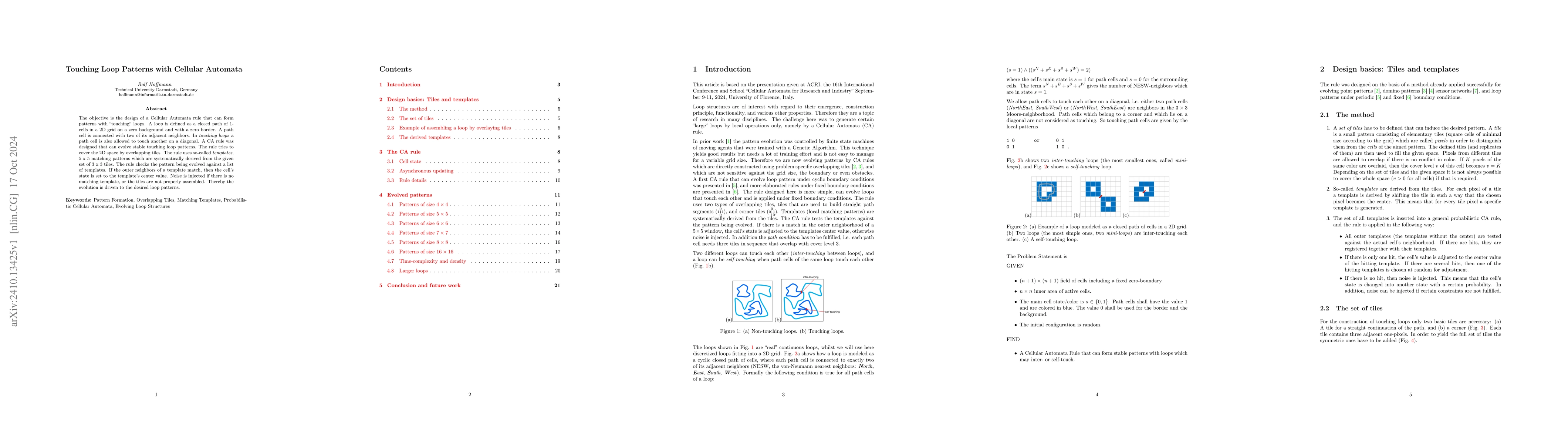 Thumbnail for Touching Loop Patterns with Cellular Automata