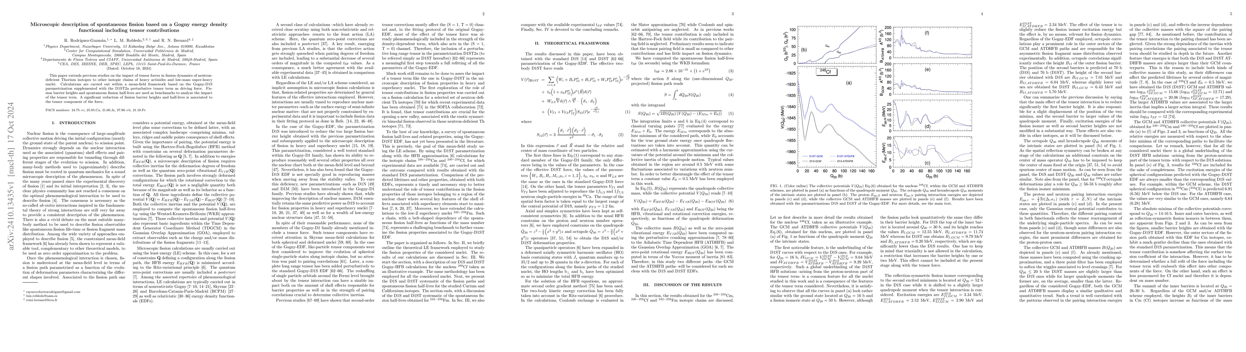 Thumbnail for Microscopic description of spontaneous fission based on a Gogny energy
  density functional including tensor contributions