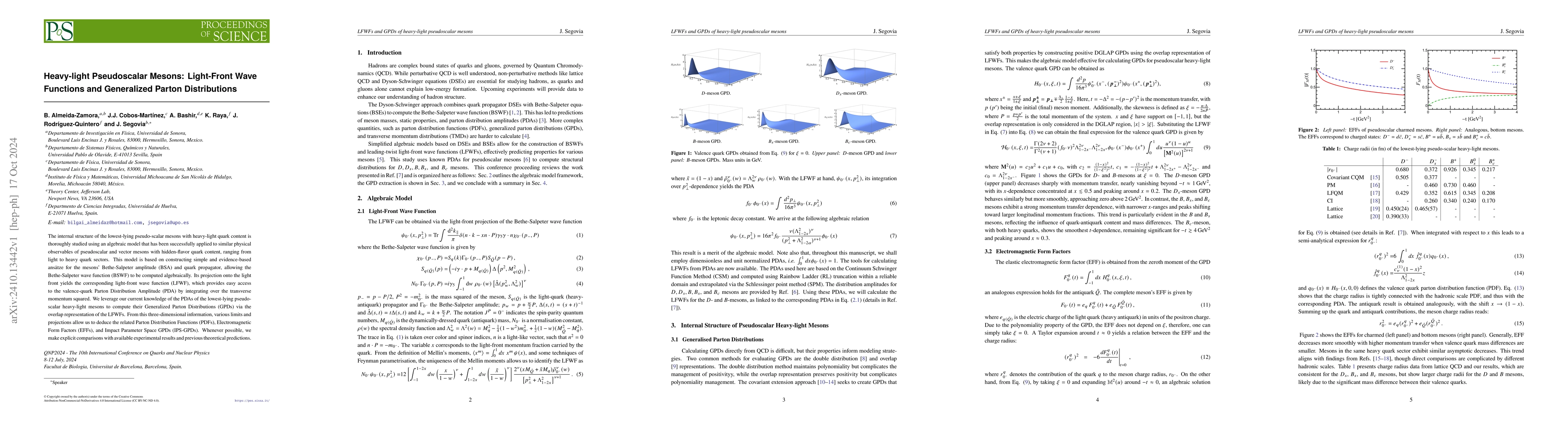 Thumbnail for Heavy-light Pseudoscalar Mesons: Light-Front Wave Functions and
  Generalized Parton Distributions