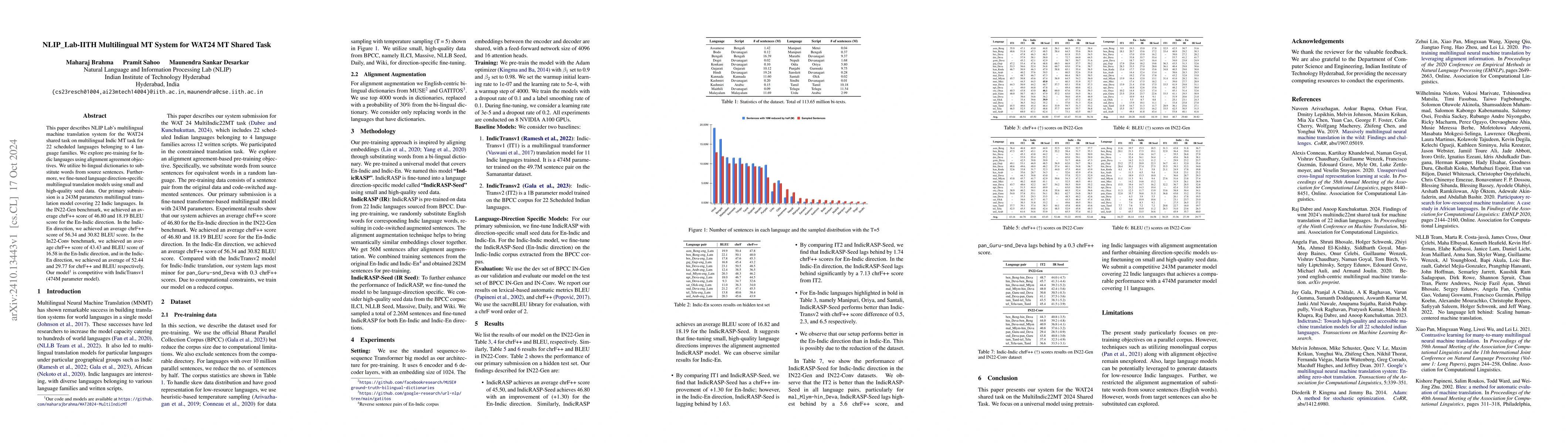 Thumbnail for NLIP_Lab-IITH Multilingual MT System for WAT24 MT Shared Task