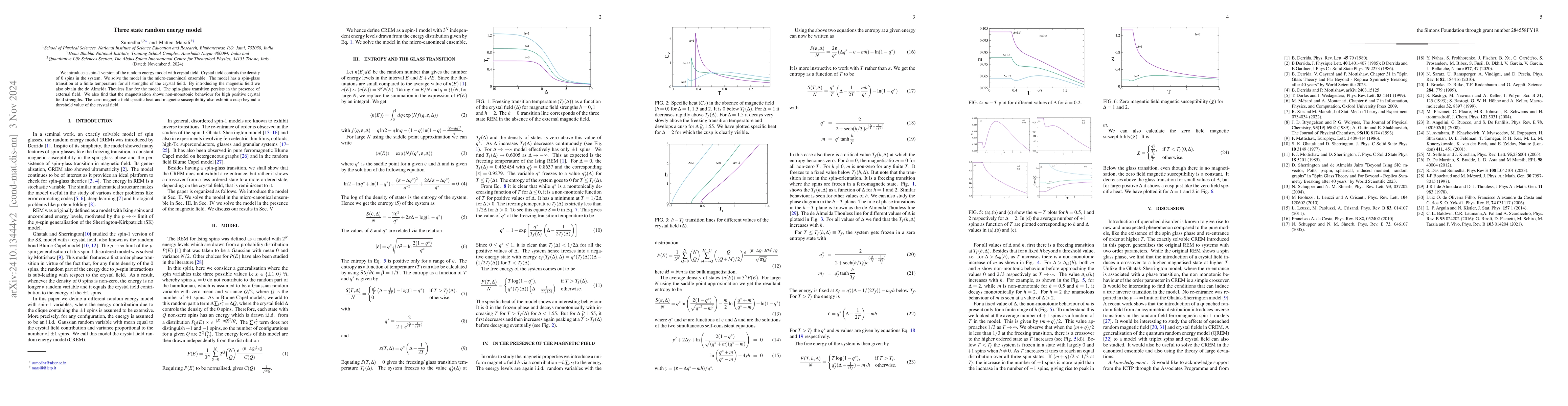 Thumbnail for Three state random energy model