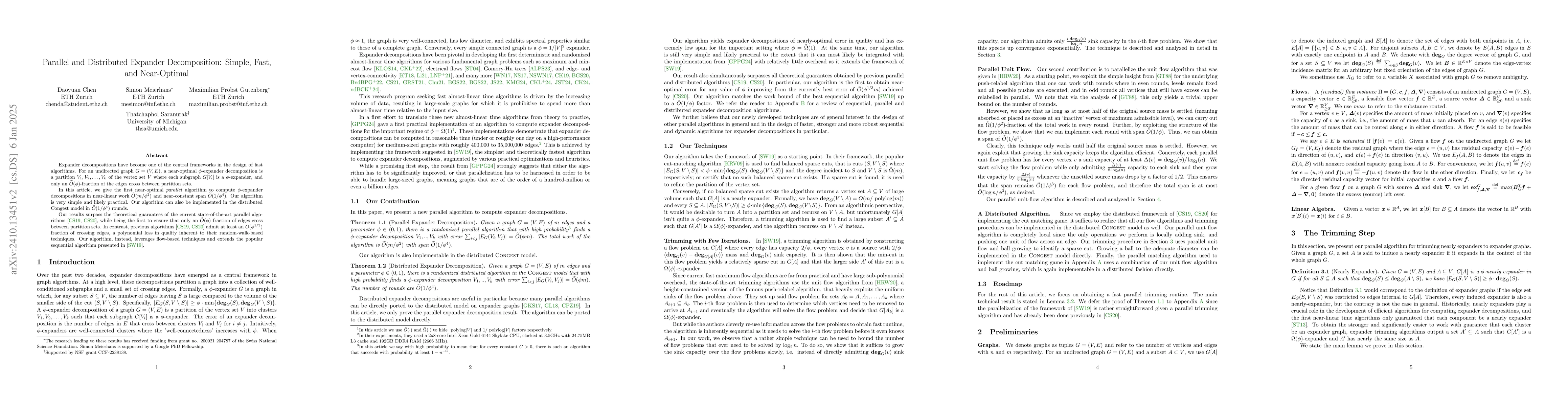 Thumbnail for Parallel and Distributed Expander Decomposition: Simple, Fast, and
  Near-Optimal