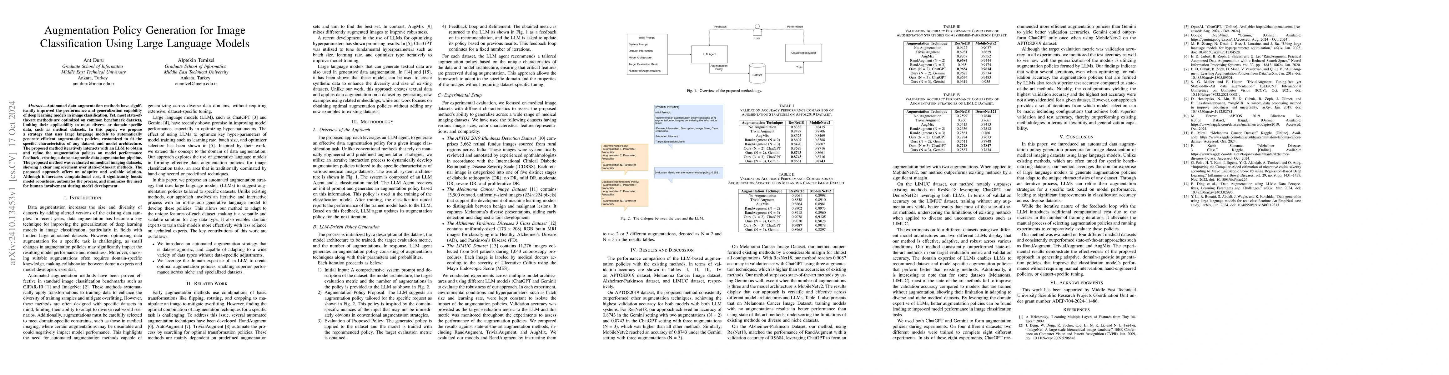 Thumbnail for Augmentation Policy Generation for Image Classification Using Large
  Language Models