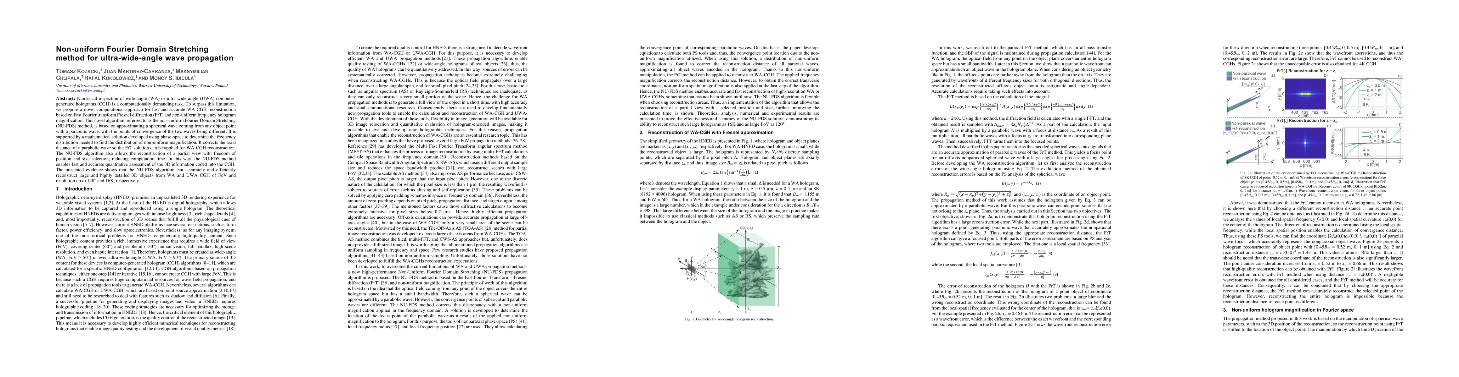 Thumbnail for Non-uniform Fourier Domain Stretching method for ultra-wide-angle wave
  propagation