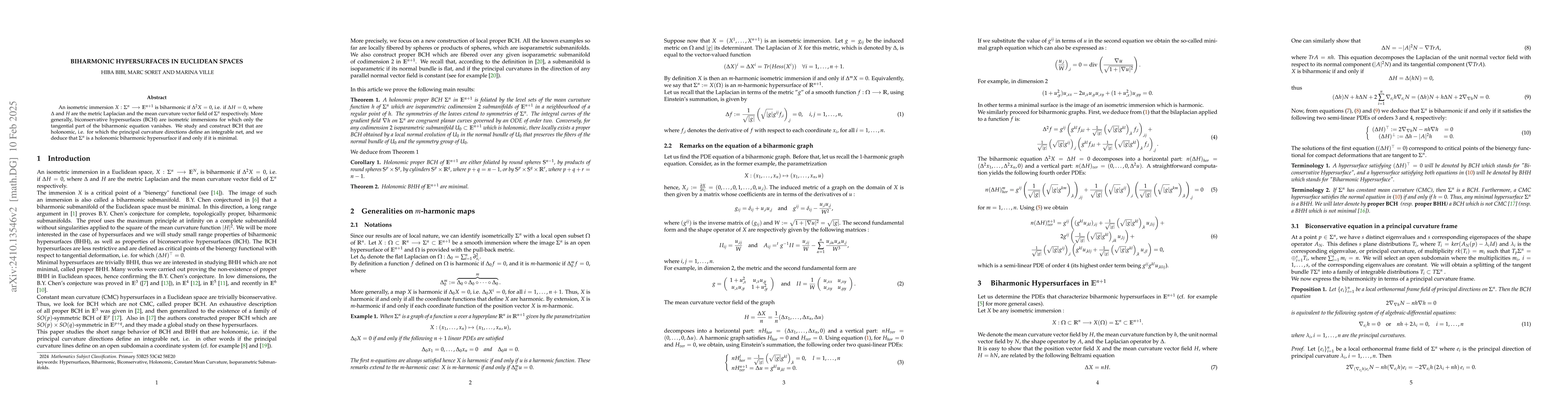 Thumbnail for Biharmonic Hypersurfaces in Euclidean Spaces