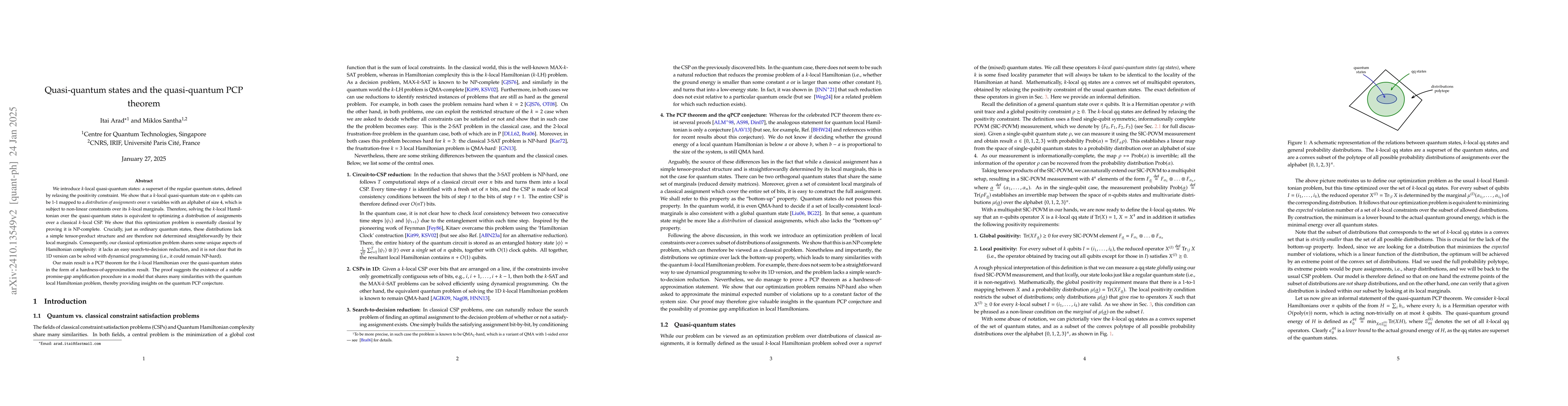 Thumbnail for Quasi-quantum states and the quasi-quantum PCP theorem