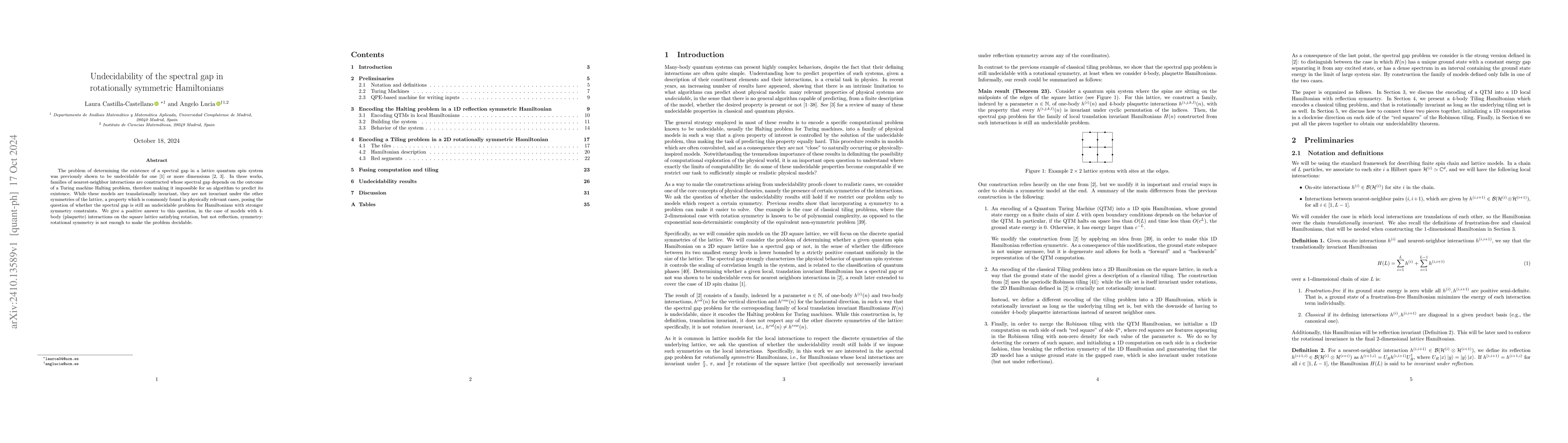 Thumbnail for Undecidability of the spectral gap in rotationally symmetric
  Hamiltonians