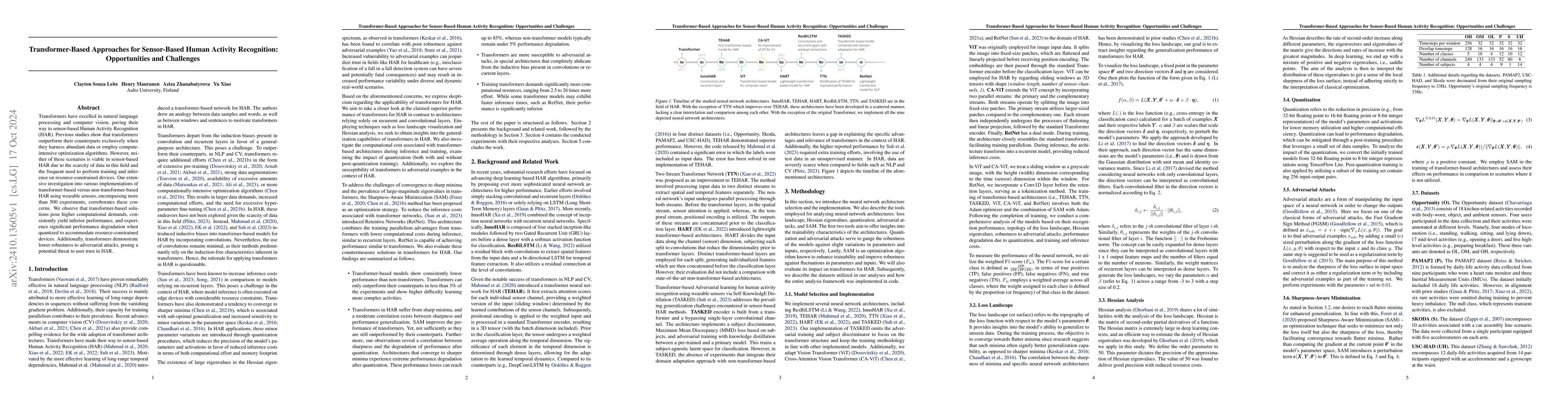 Thumbnail for Transformer-Based Approaches for Sensor-Based Human Activity
  Recognition: Opportunities and Challenges