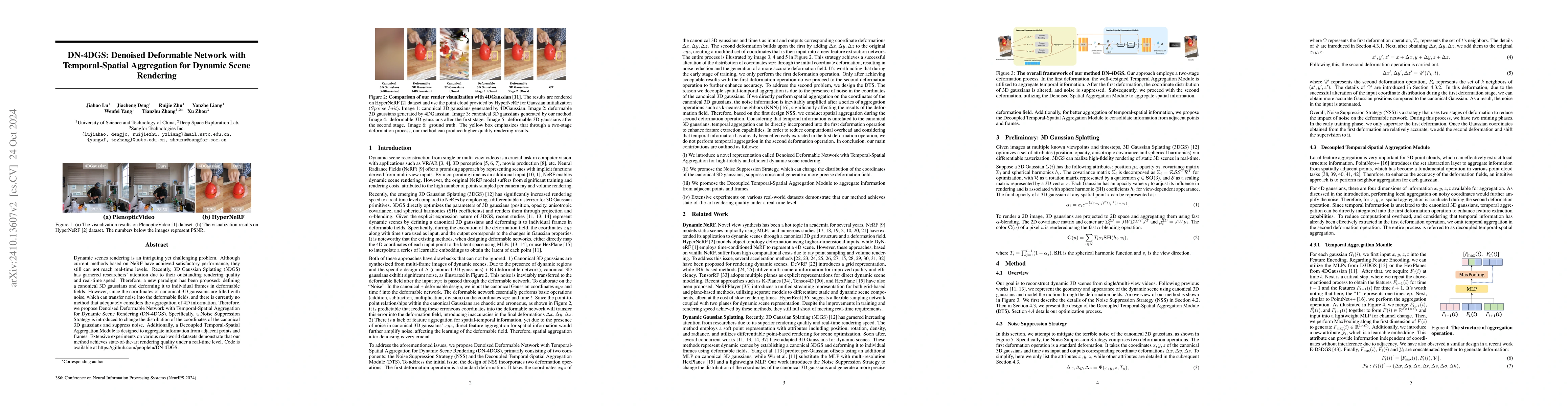 Thumbnail for DN-4DGS: Denoised Deformable Network with Temporal-Spatial Aggregation
  for Dynamic Scene Rendering