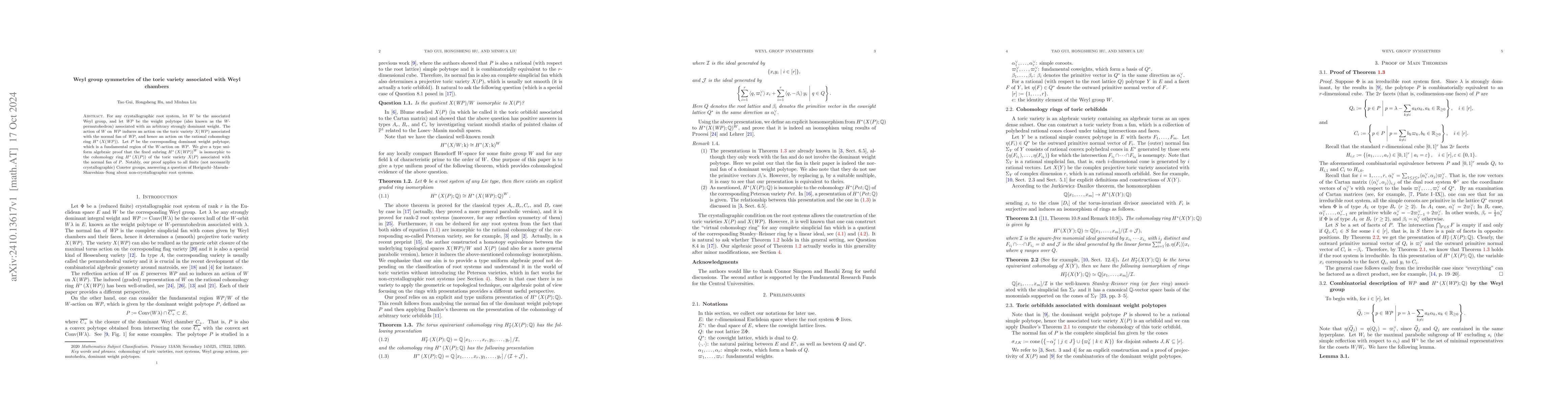 Thumbnail for Weyl group symmetries of the toric variety associated with Weyl chambers