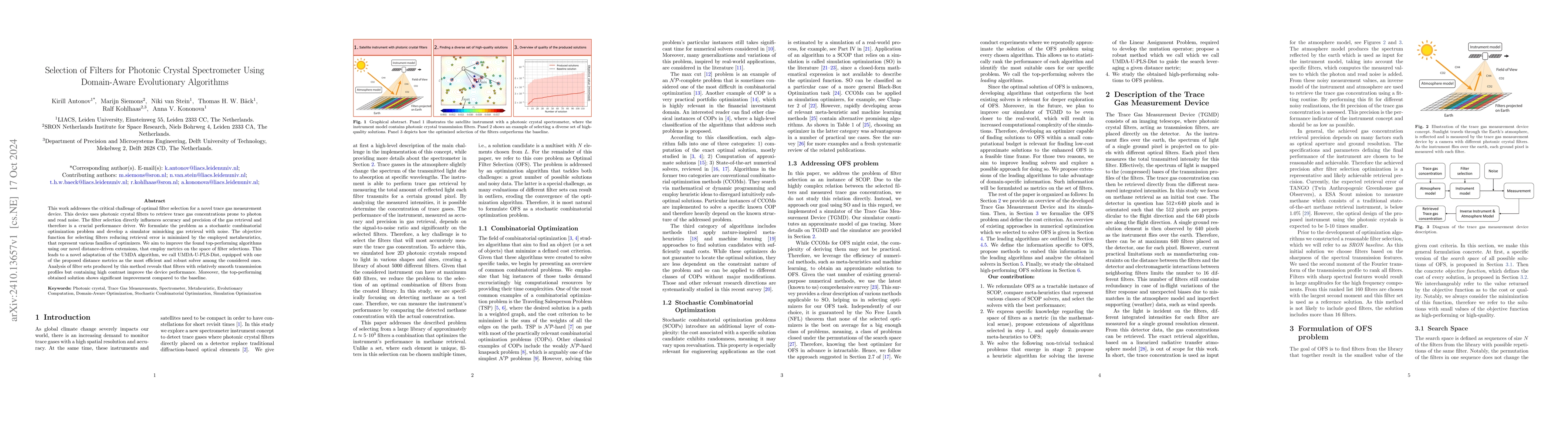 Thumbnail for Selection of Filters for Photonic Crystal Spectrometer Using
  Domain-Aware Evolutionary Algorithms