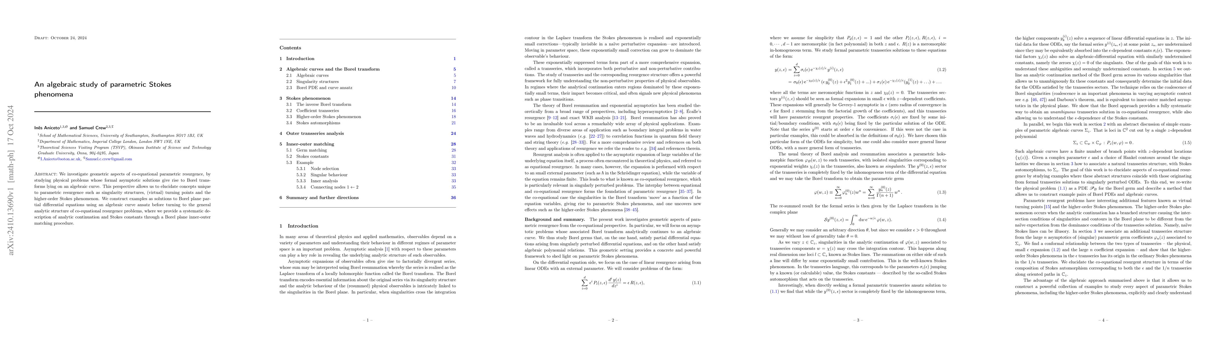 Thumbnail for An algebraic study of parametric Stokes phenomena