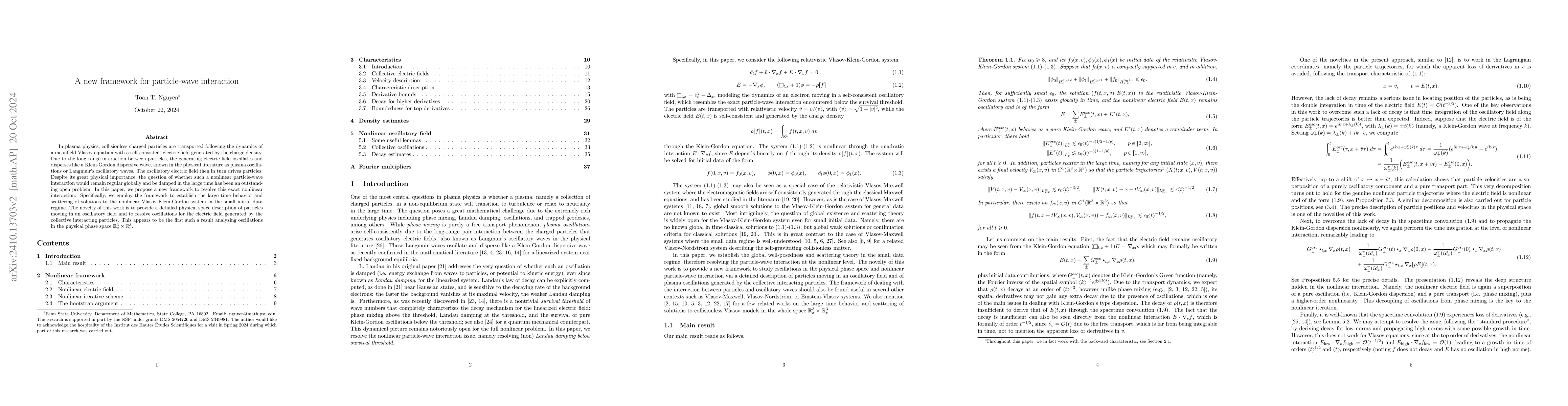 Thumbnail for A new framework for particle-wave interaction