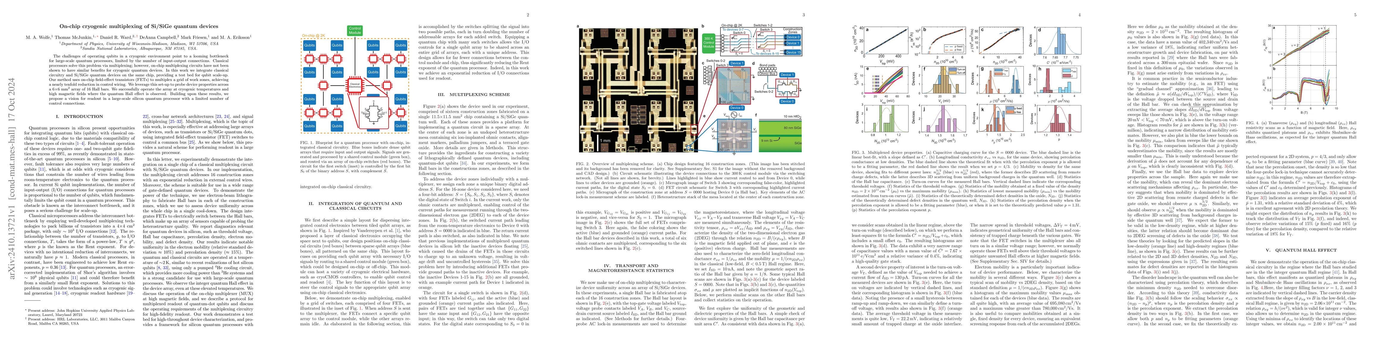 Thumbnail for On-chip cryogenic multiplexing of Si/SiGe quantum devices