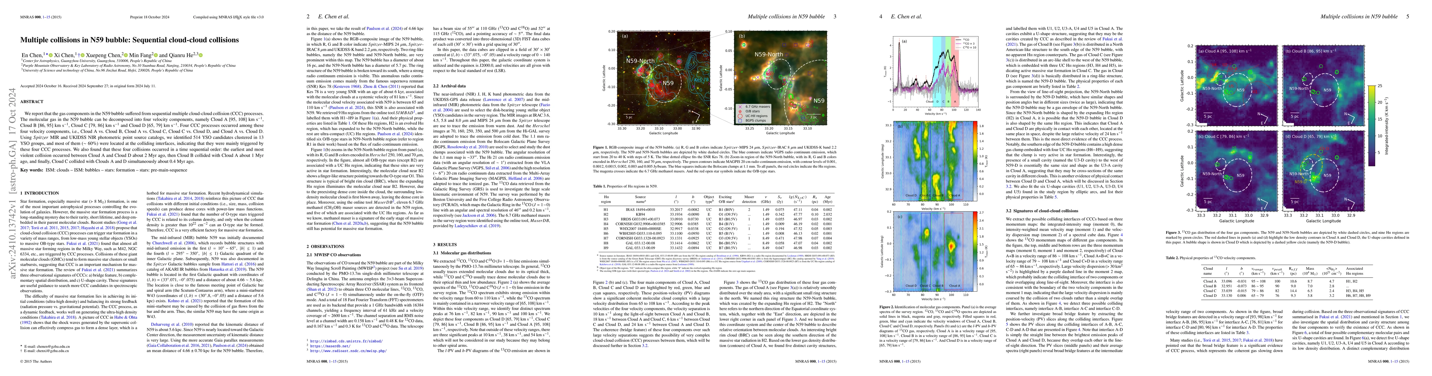 Thumbnail for Multiple collisions in N59 bubble: Sequential cloud-cloud collisions