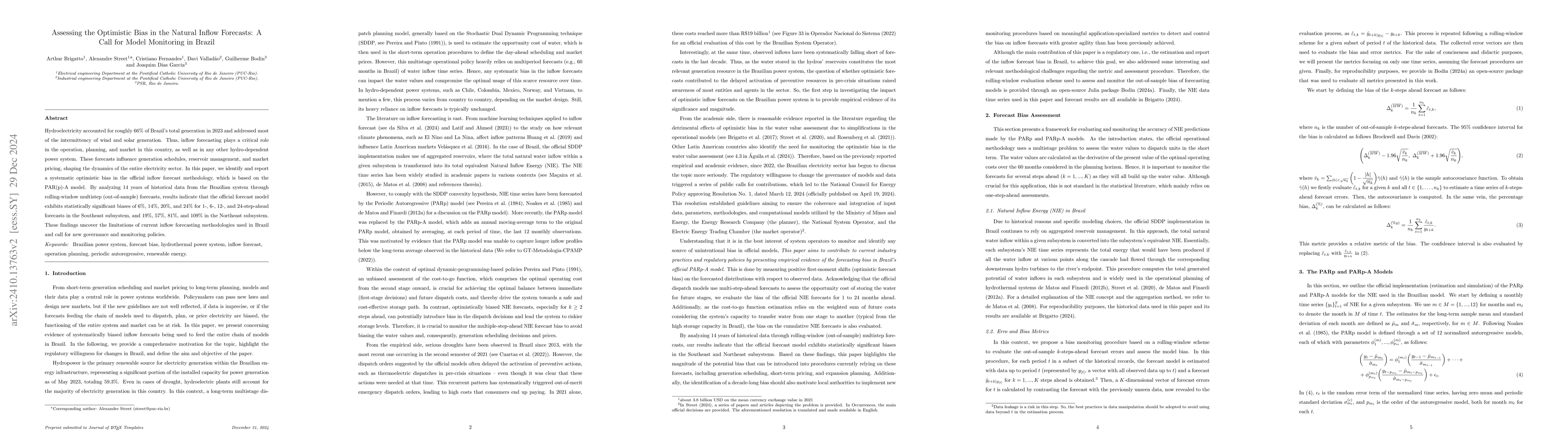 Thumbnail for Assessing the Optimistic Bias in the Natural Inflow Forecasts: A Call
  for Model Monitoring in Brazil