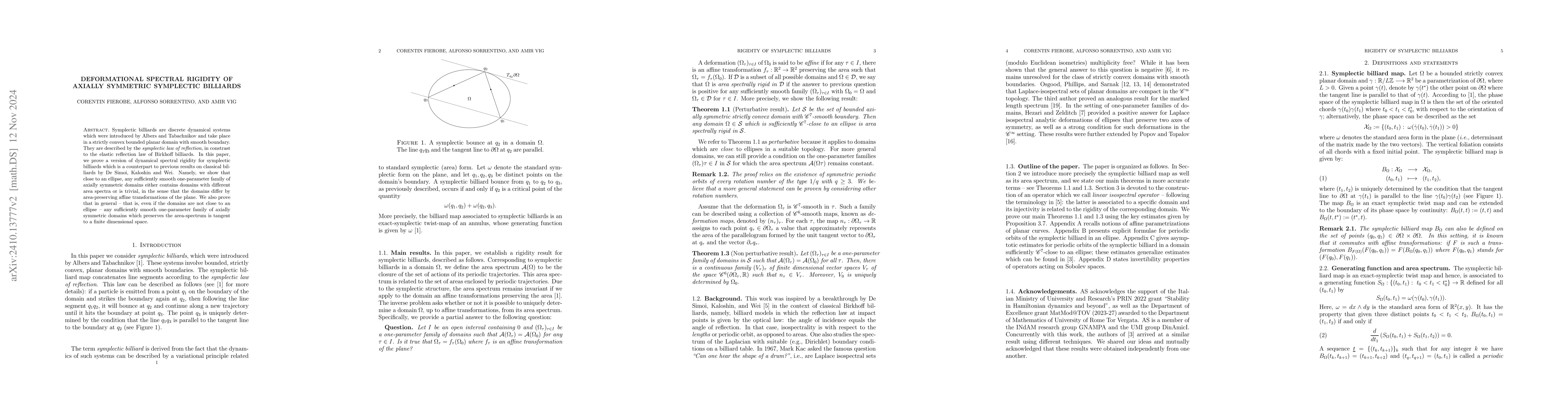 Thumbnail for Deformational spectral rigidity of axially-symmetric symplectic
  billiards