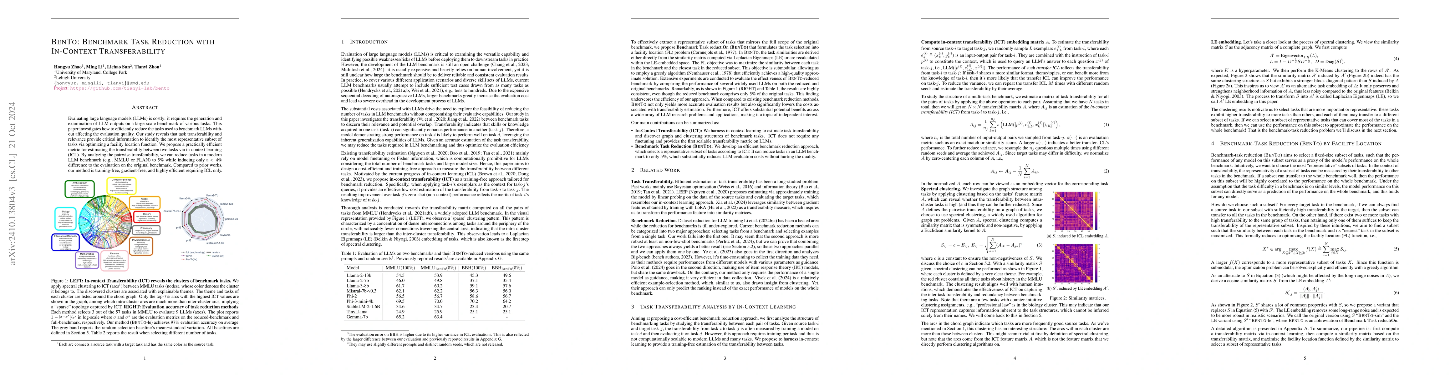 Thumbnail for BenTo: Benchmark Task Reduction with In-Context Transferability