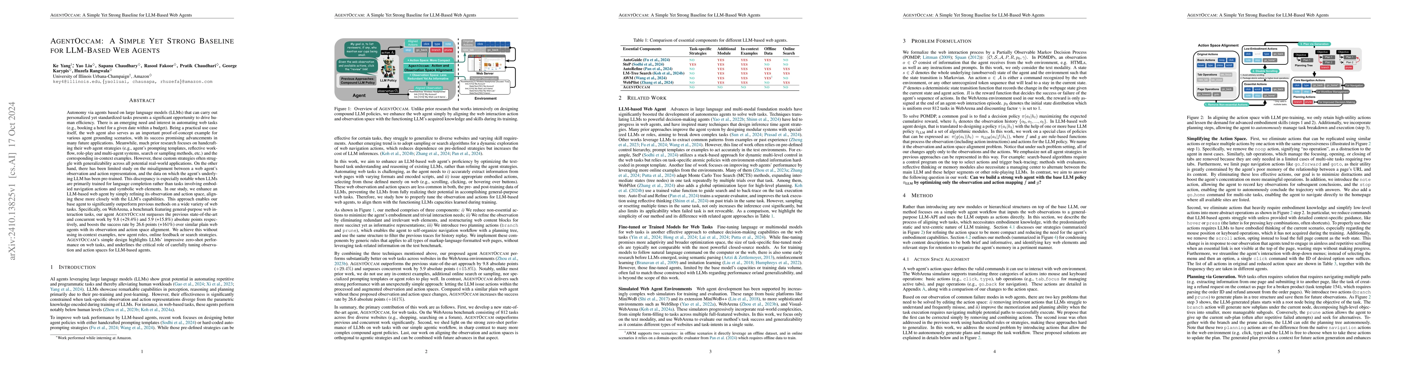 Thumbnail for AgentOccam: A Simple Yet Strong Baseline for LLM-Based Web Agents