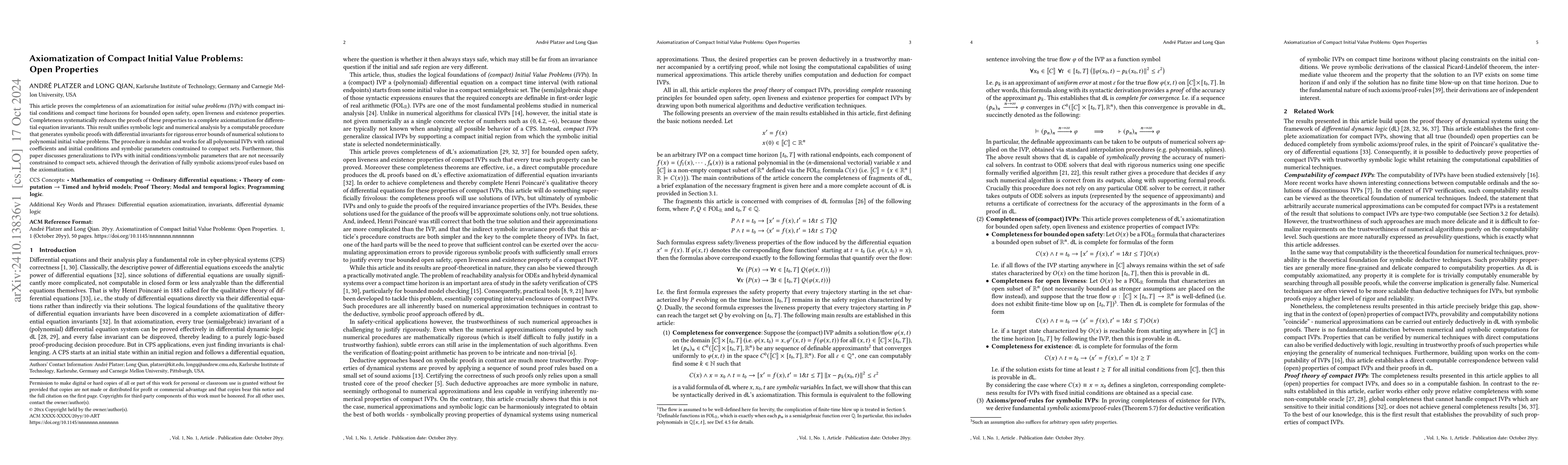 Thumbnail for Axiomatization of Compact Initial Value Problems: Open Properties