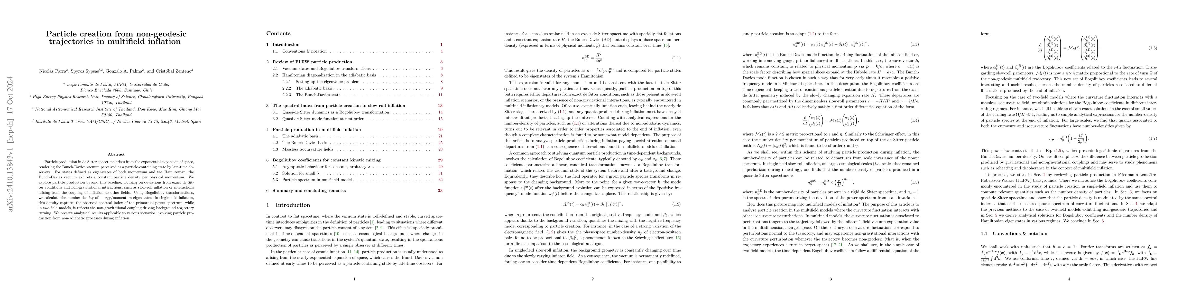 Thumbnail for Particle creation from non-geodesic trajectories in multifield inflation