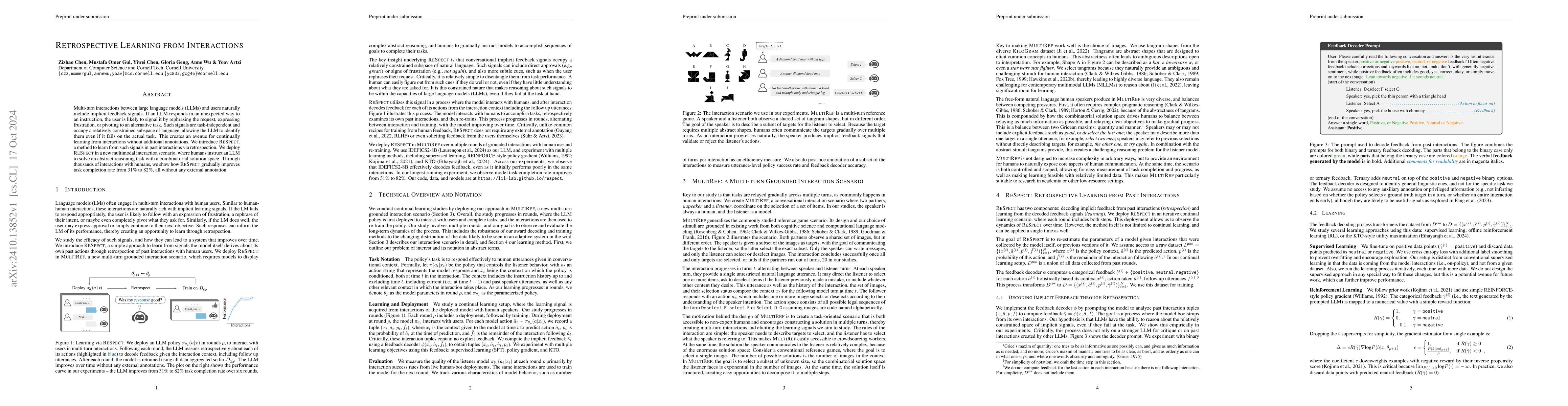 Thumbnail for Retrospective Learning from Interactions