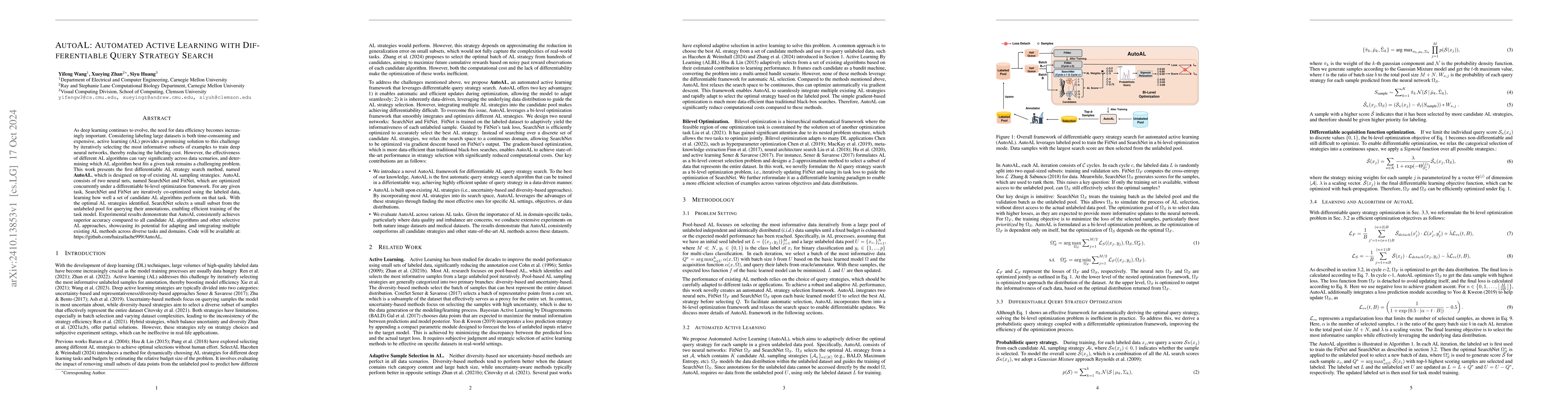 Thumbnail for AutoAL: Automated Active Learning with Differentiable Query Strategy
  Search