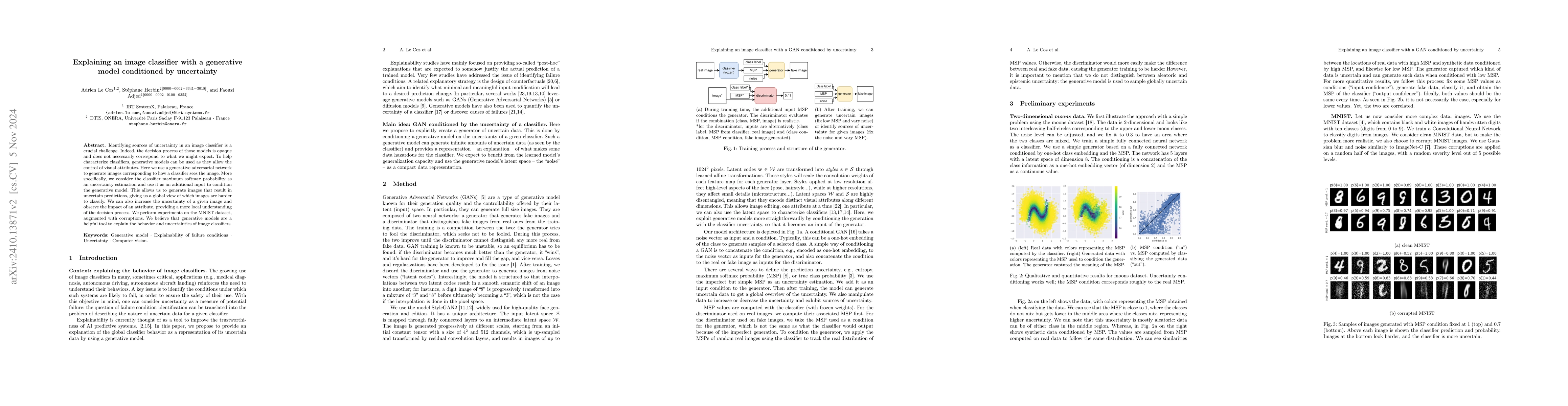 Thumbnail for Explaining an image classifier with a generative model conditioned by
  uncertainty